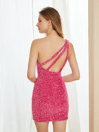 Corinne hot pink bodice detail homecoming dress
