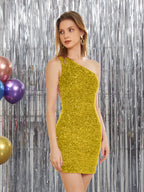 Corinne yellow front view homecoming dress