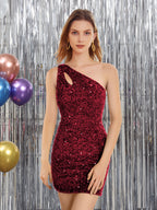 Zinnia burgundy front view homecoming dress