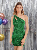 Zinnia emerald front view homecoming dress