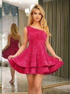Melora hot pink detail view 1 homecoming dress
