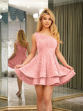 Melora blush front view homecoming dress
