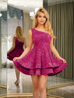Melora hot pink alternate front view 2 homecoming dress