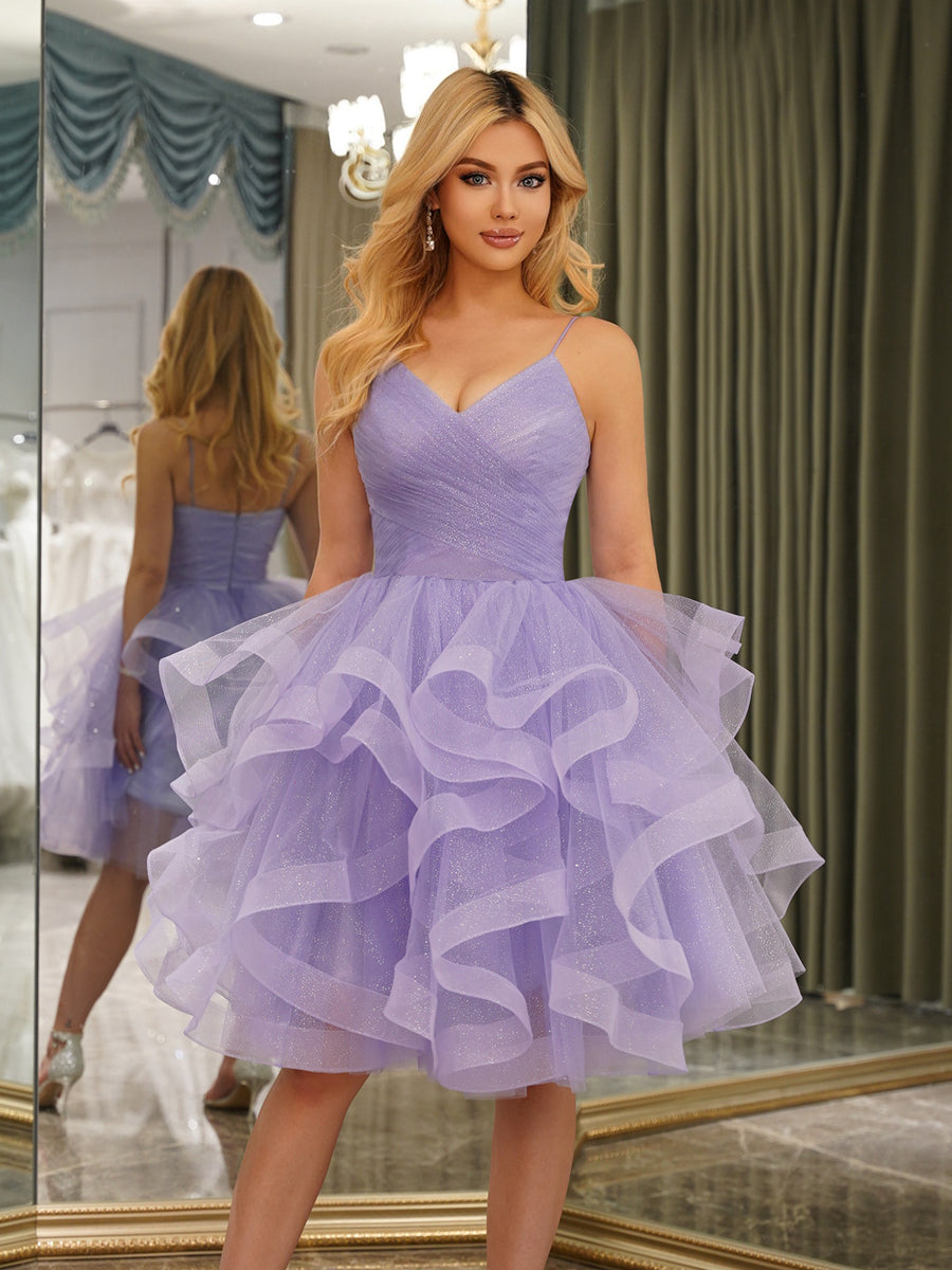 Odelia wisteria front view homecoming dress