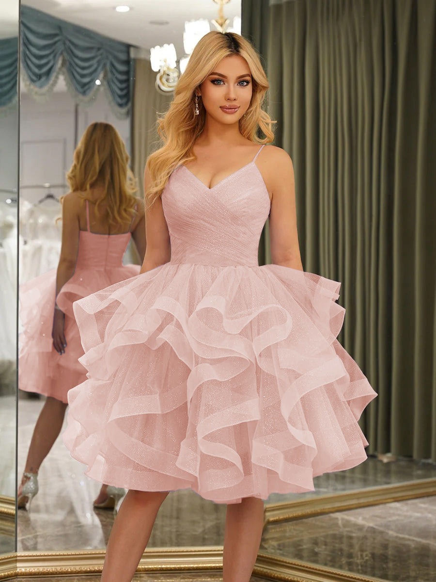 Odelia blush front view homecoming dress