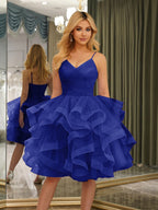 Odelia royal blue front view homecoming dress