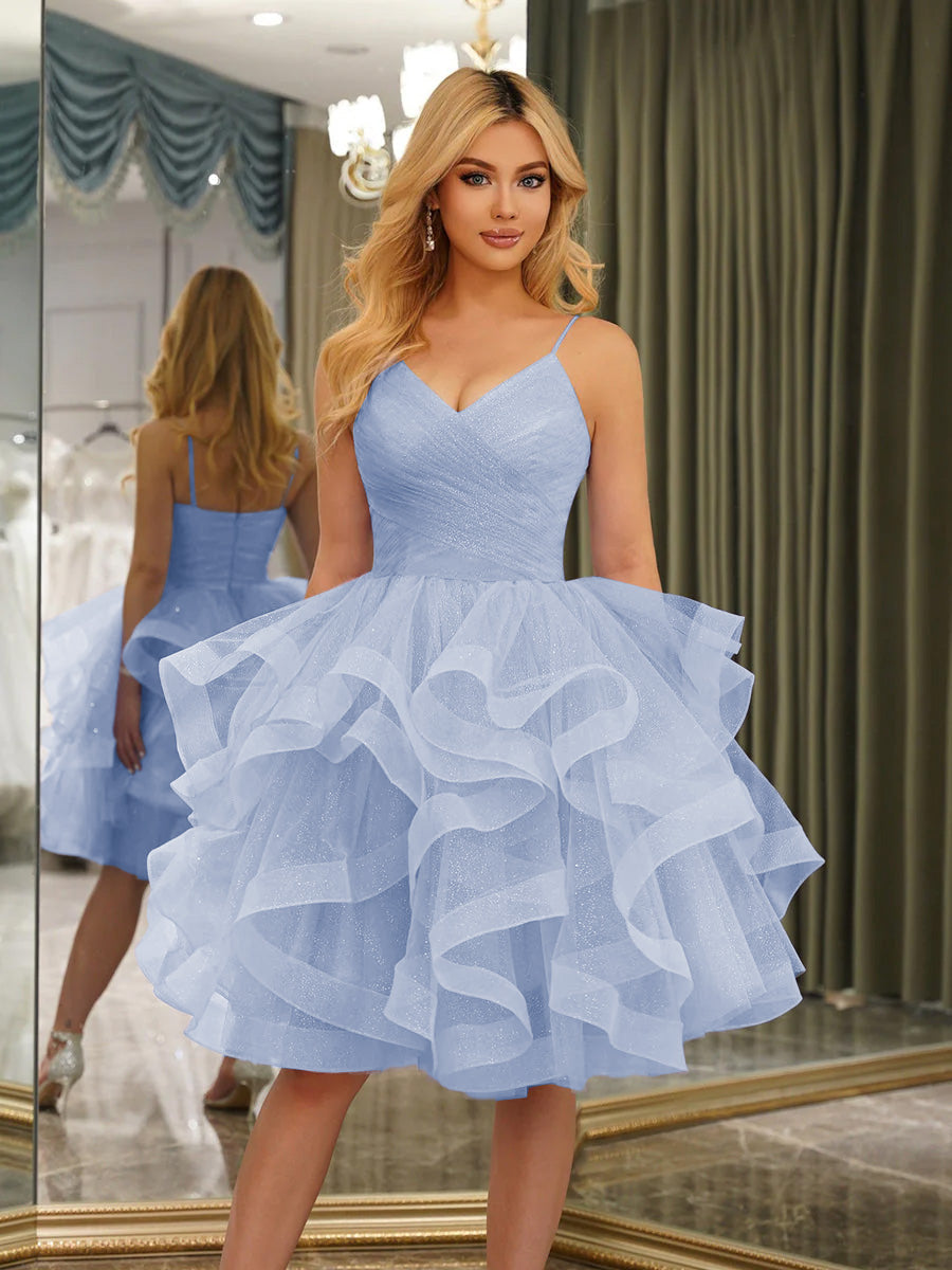 Odelia lavender front view homecoming dress