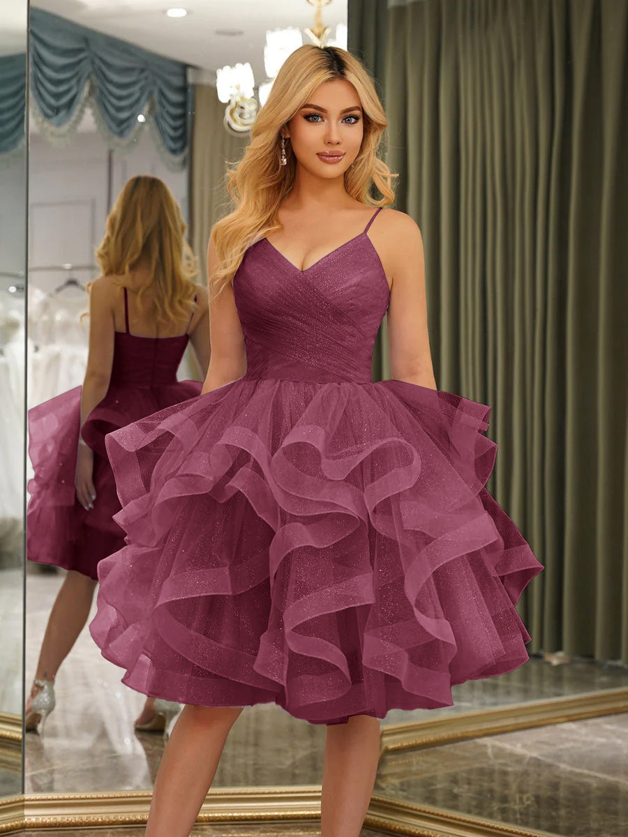 Odelia plum front view homecoming dress