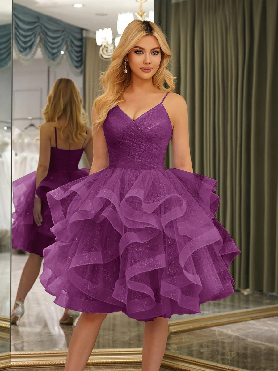Odelia orchid front view homecoming dress