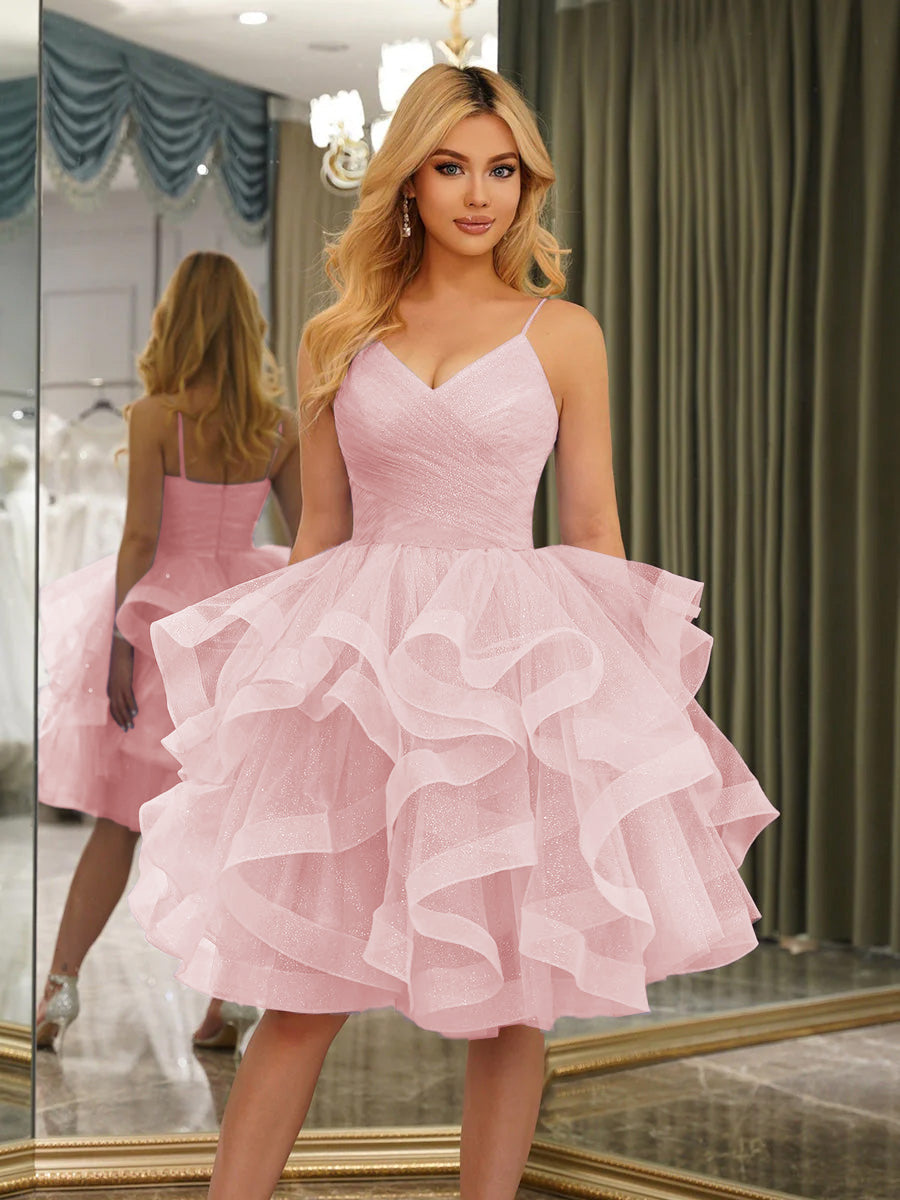Odelia pearl pink alternate front view 2 homecoming dress