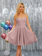 Nerissa dusty rose alternate front view 2 homecoming dress