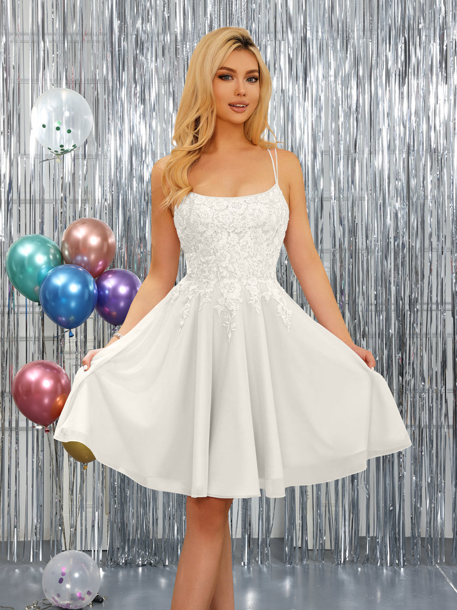 Nerissa ivory alternate front view 2 homecoming dress