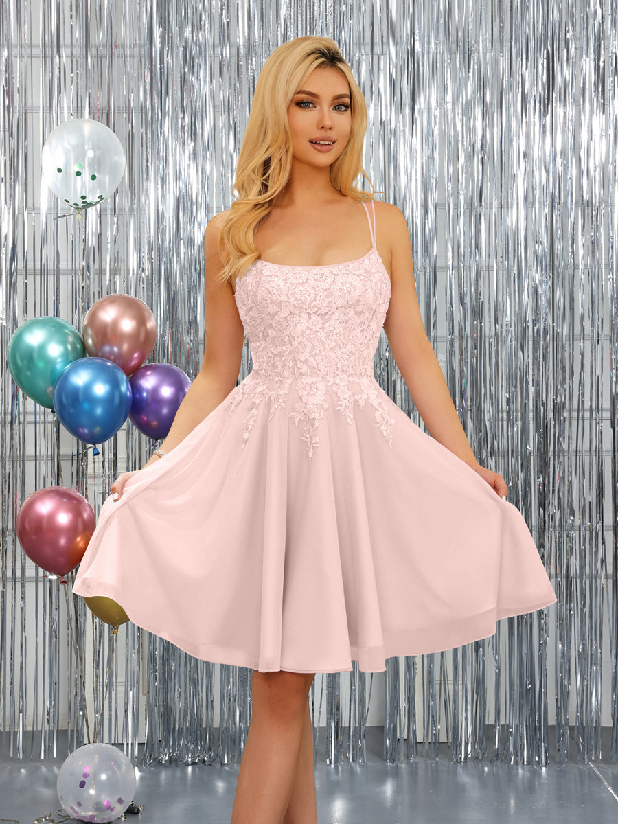 Nerissa pearl pink alternate front view 2 homecoming dress
