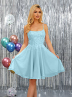 Nerissa sky blue alternate front view 2 homecoming dress