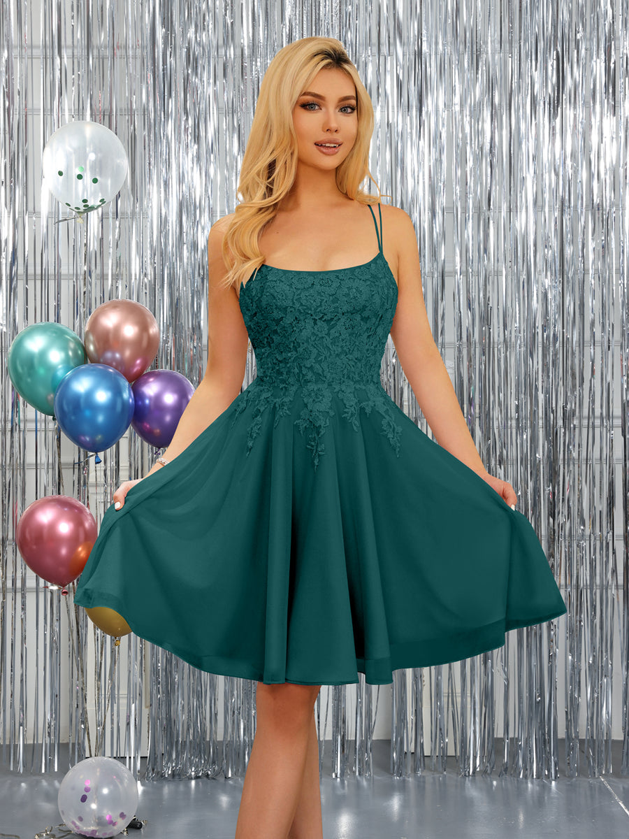 Nerissa peacock front view homecoming dress