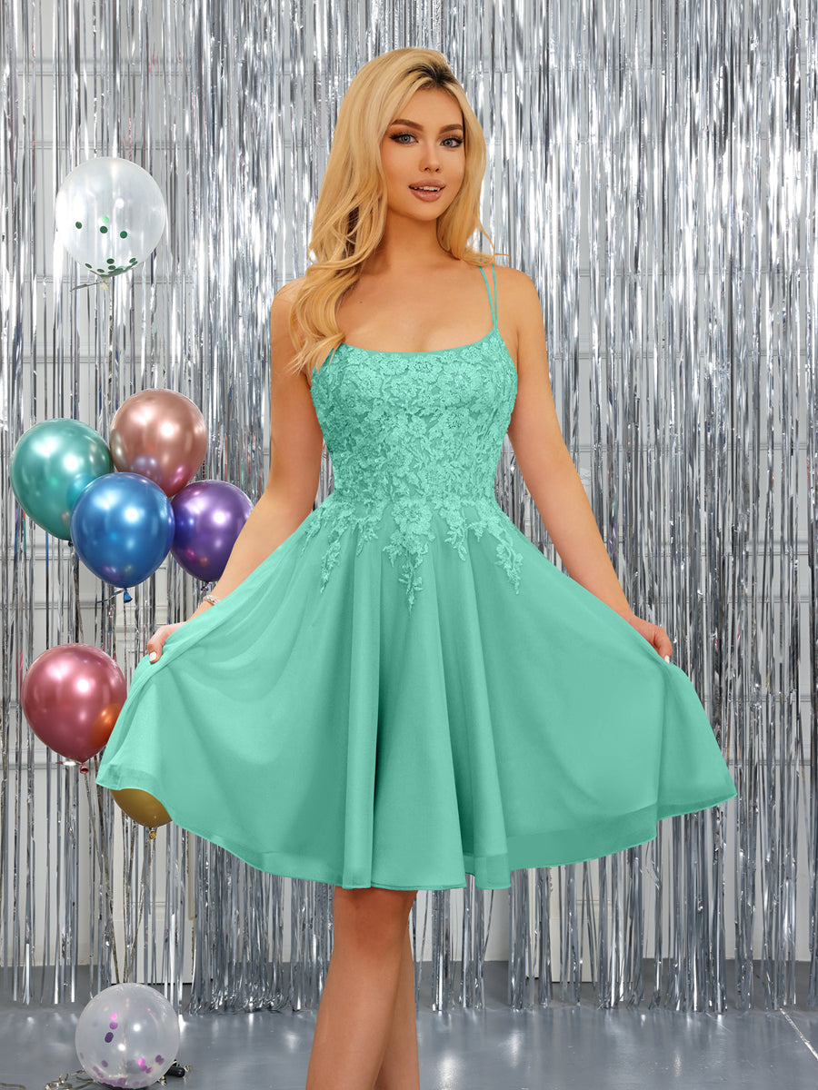 Nerissa pool blue alternate front view 3 homecoming dress
