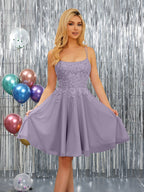 Nerissa wisteria front view homecoming dress