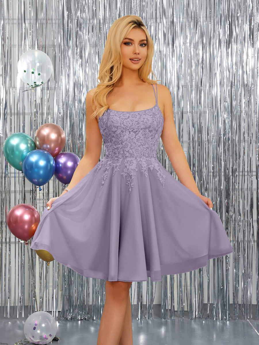 Nerissa wisteria front view homecoming dress