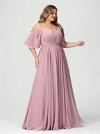Ysolde Dusty Rose detail view 7 bridesmaid dress