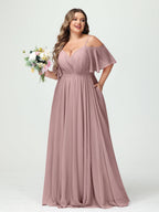 Ysolde Dusty Rose detail view 9 bridesmaid dress