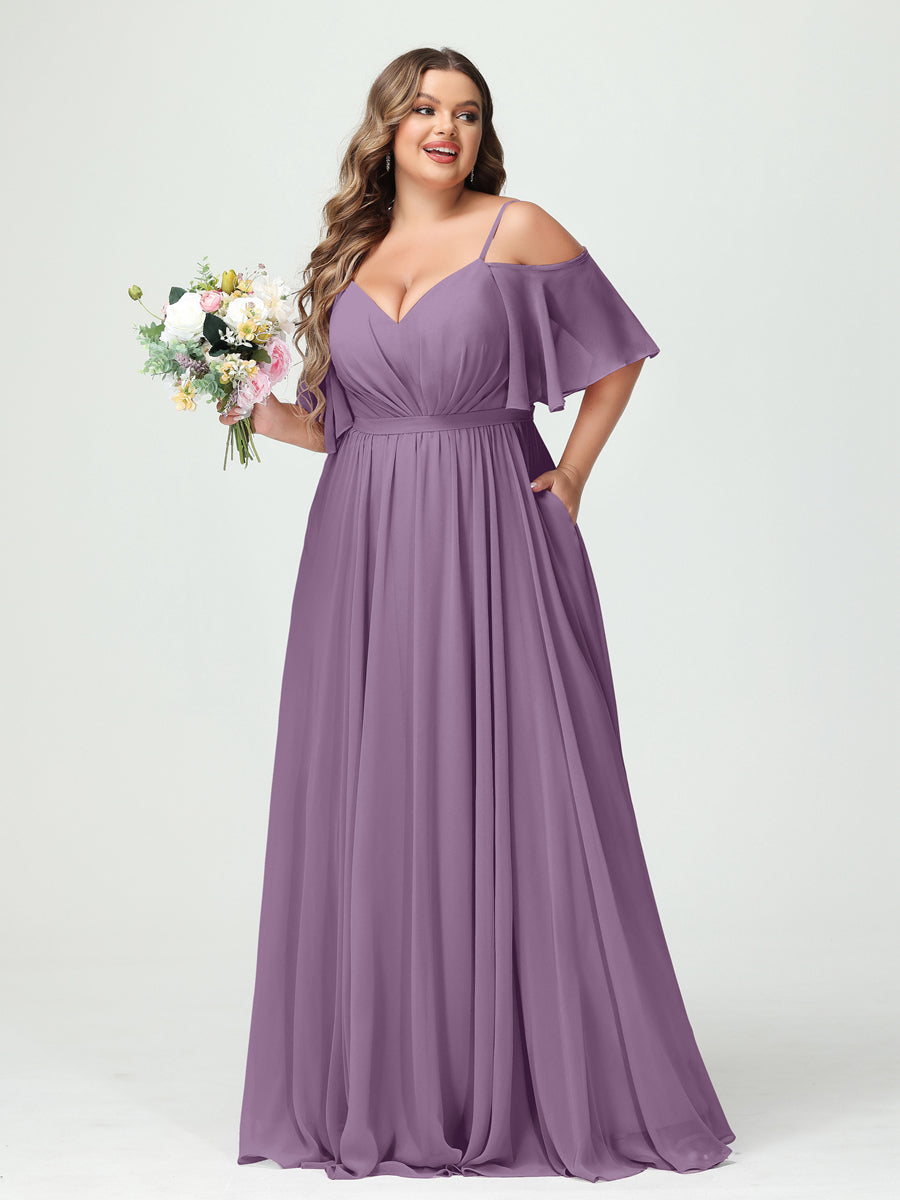 Ysolde Wisteria back view bridesmaid dress