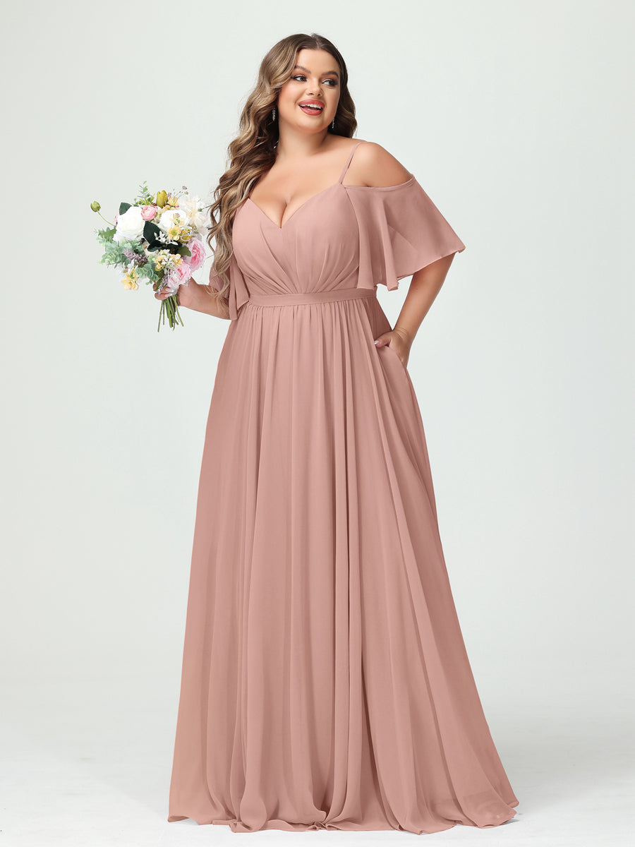 Ysolde Dusty Rose detail view 8 bridesmaid dress