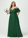 Ysolde Emerald front view bridesmaid dress