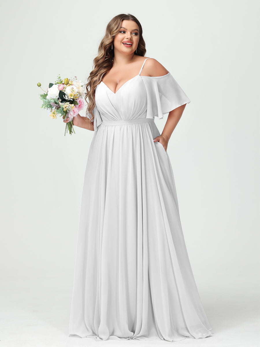 Ysolde Ivory front view bridesmaid dress