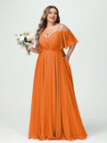 Ysolde Orange front view bridesmaid dress