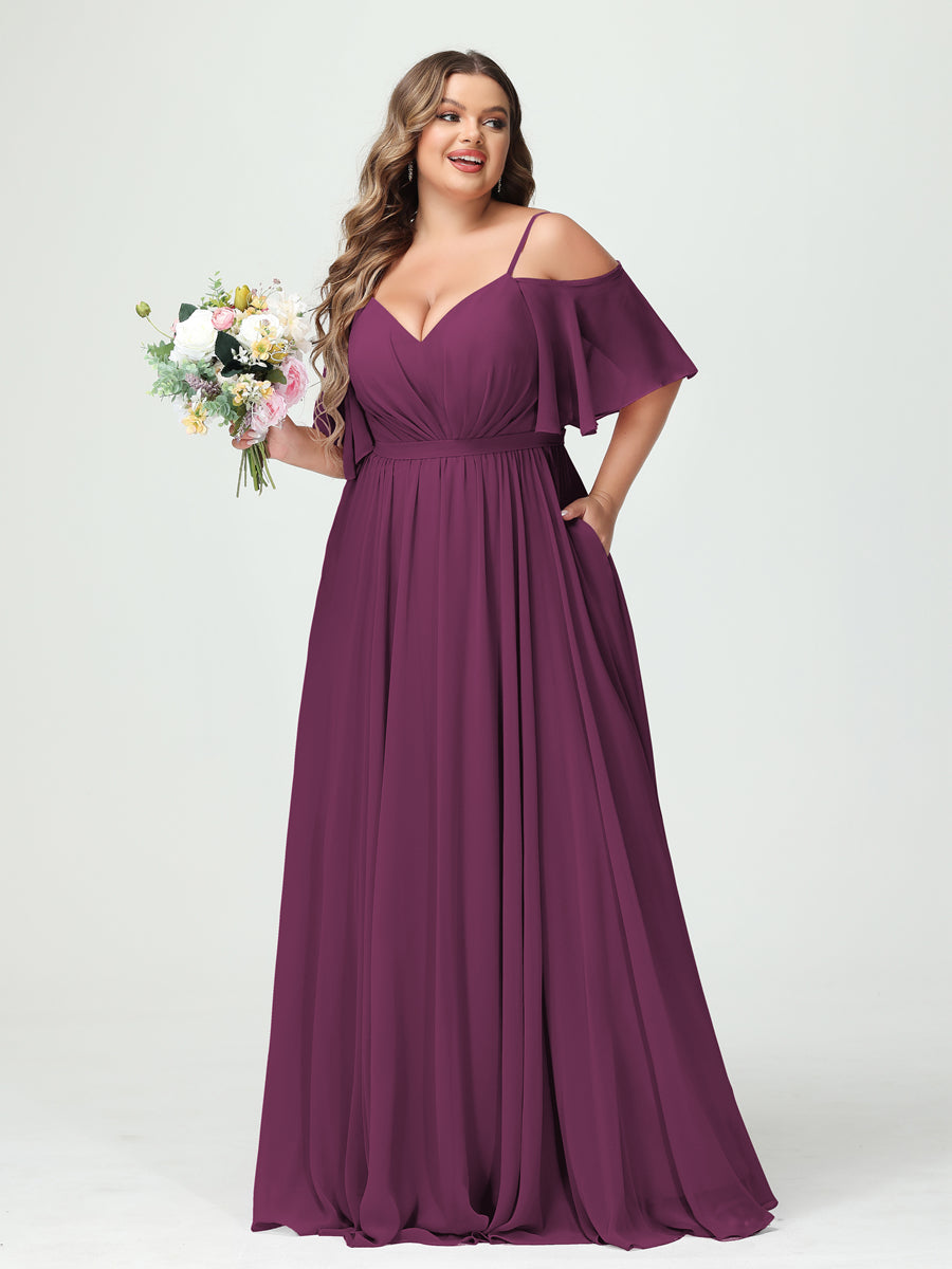 Ysolde Orchid front view bridesmaid dress