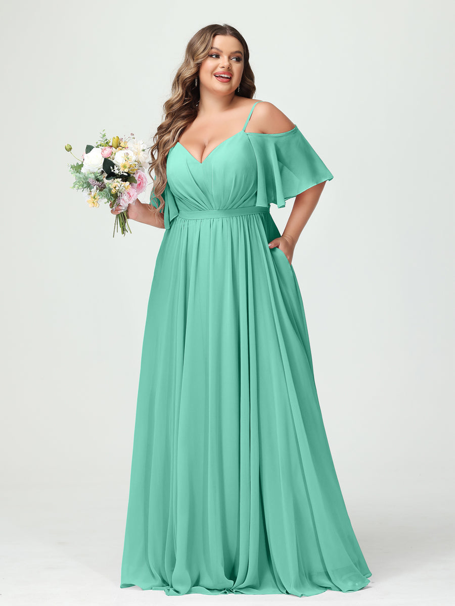 Ysolde Pool Blue back view bridesmaid dress