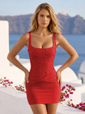 Fiora Red front view homecoming dress