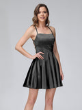 Marielle black front view homecoming dress