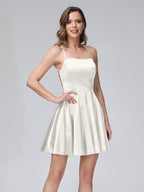 Marielle ivory front view homecoming dress