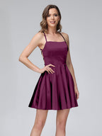Marielle orchid front view homecoming dress