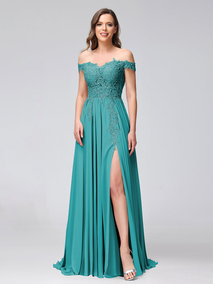 Kerensa Turquoise front view bridesmaid dress