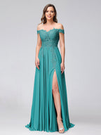 Kerensa Turquoise front view bridesmaid dress