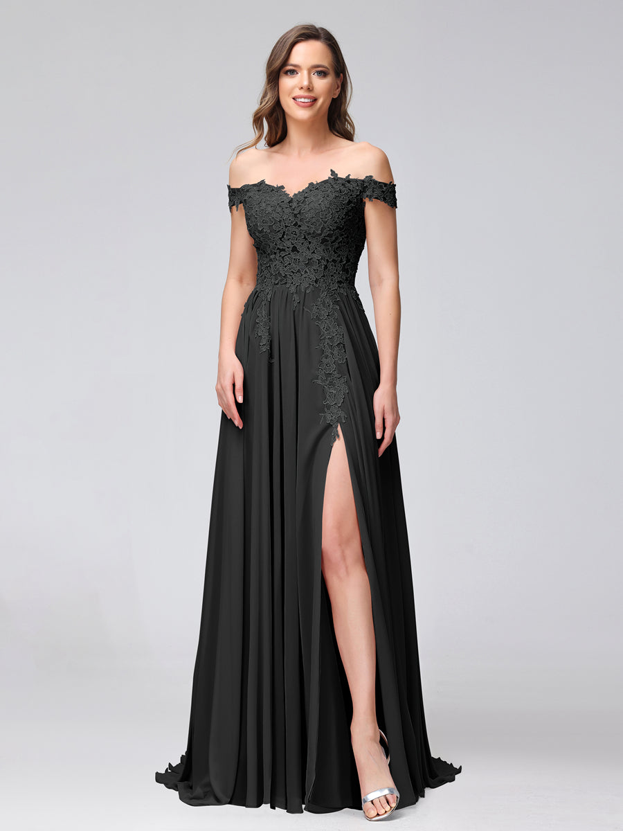 Kerensa Black front view bridesmaid dress