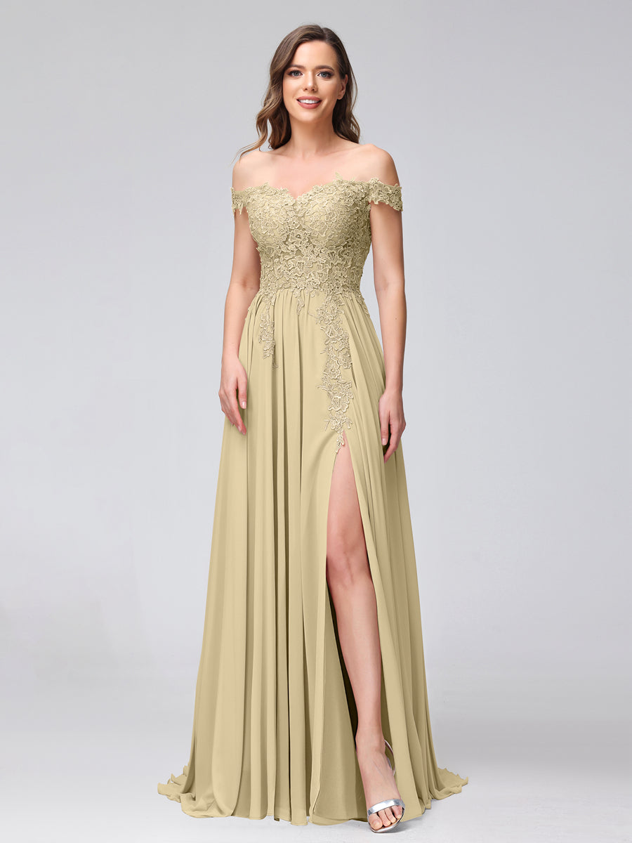 Kerensa Champagne back view bridesmaid dress