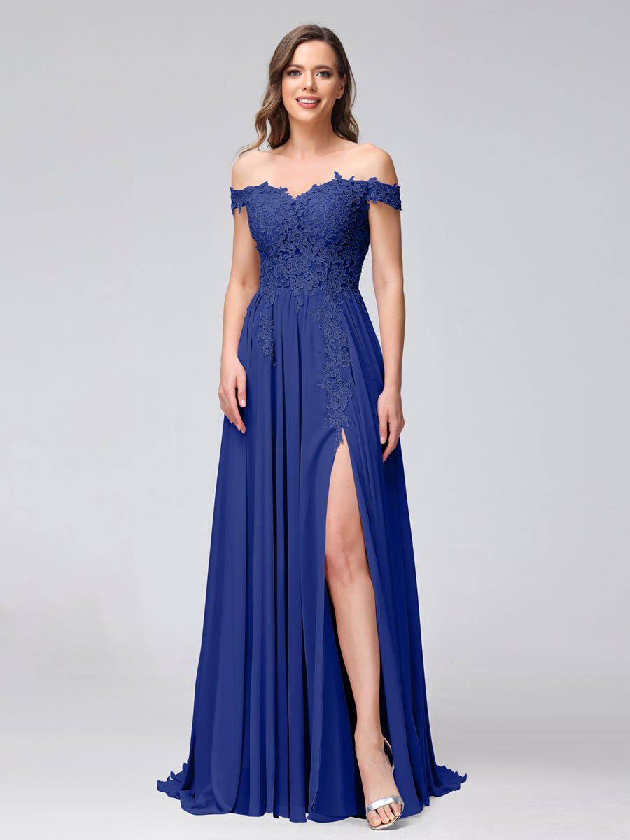 Kerensa Royal Blue side view bridesmaid dress