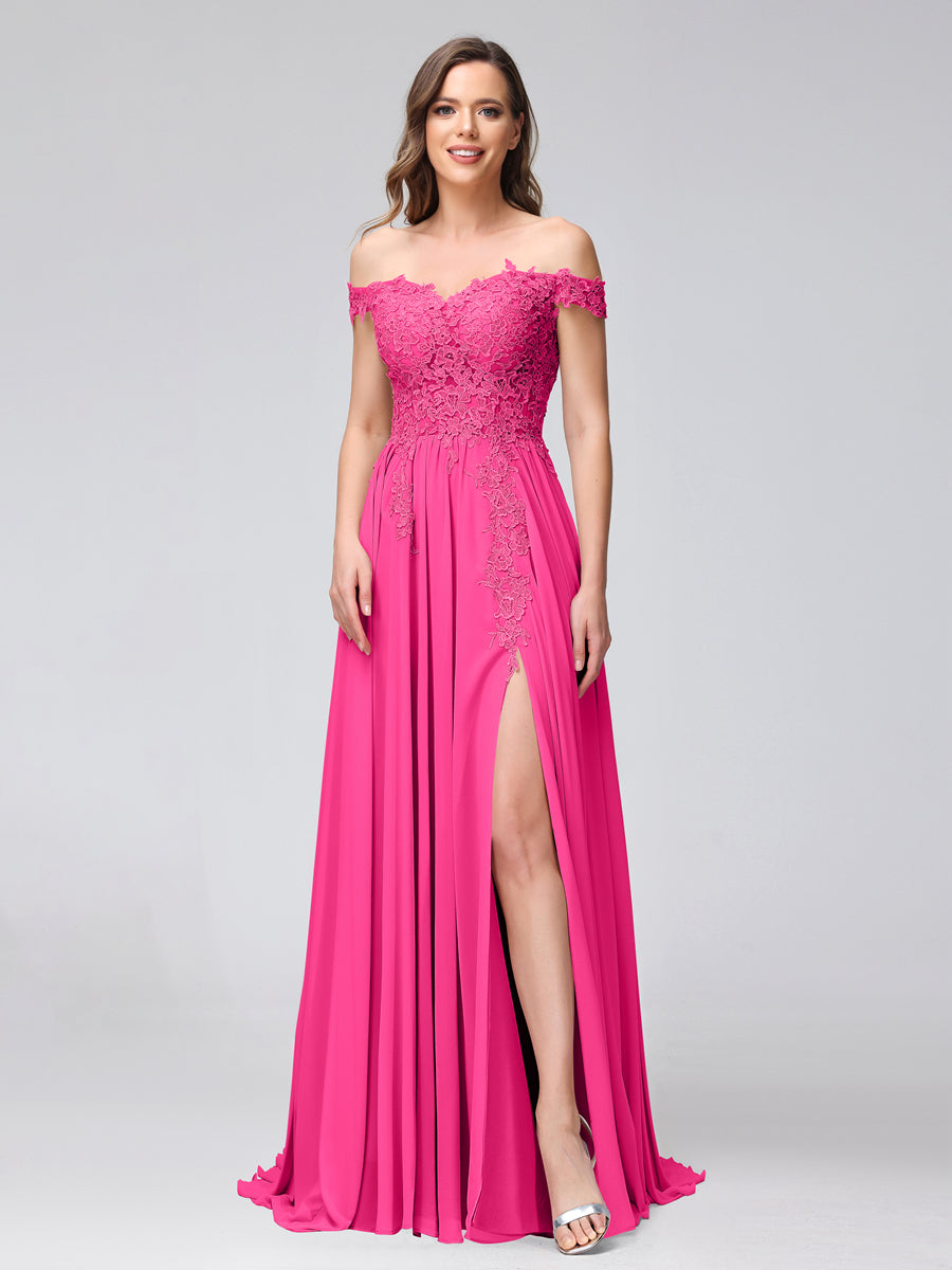 Kerensa Hot Pink front view bridesmaid dress