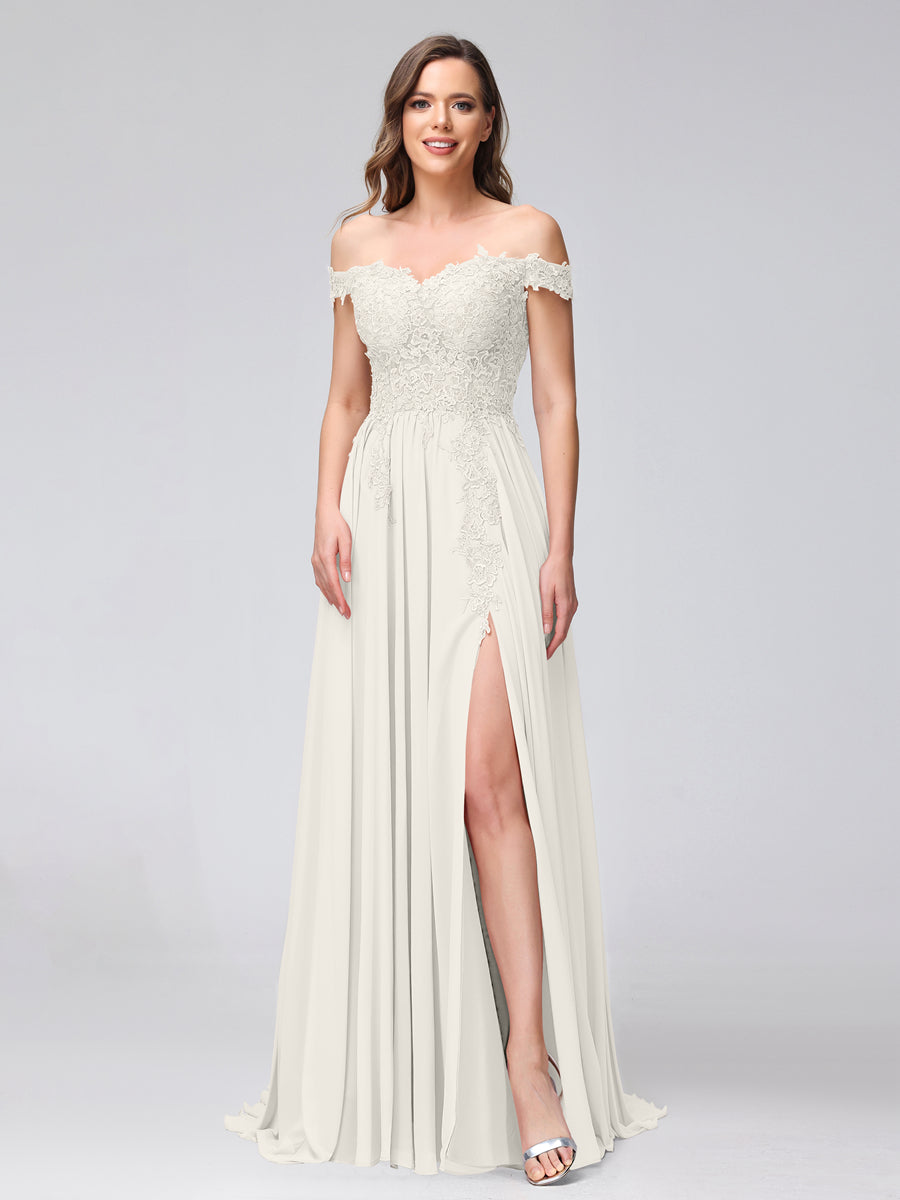 Kerensa Ivory back view bridesmaid dress
