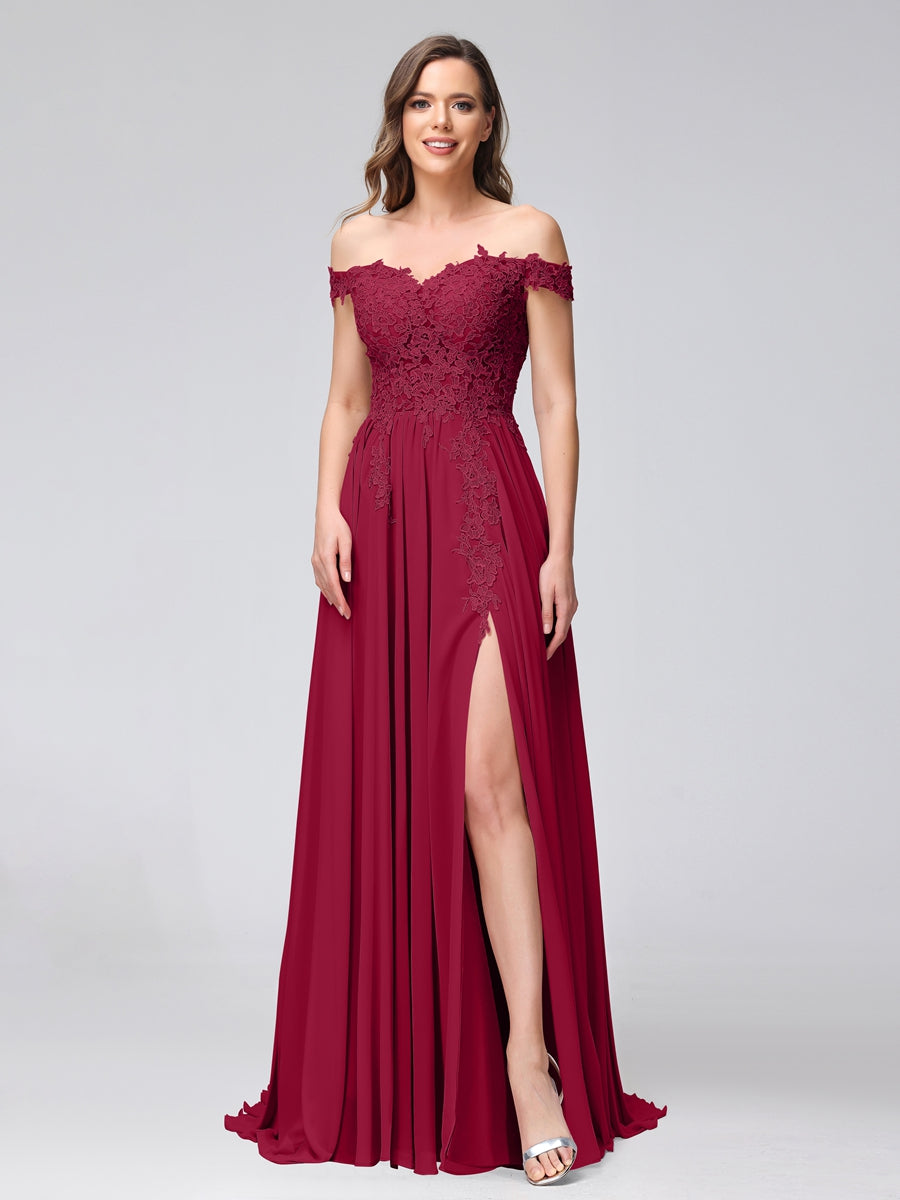 Kerensa Burgundy side view bridesmaid dress