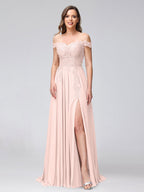 Kerensa Pearl Pink back view bridesmaid dress