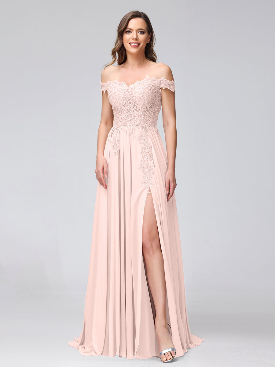 Kerensa Pearl Pink back view bridesmaid dress