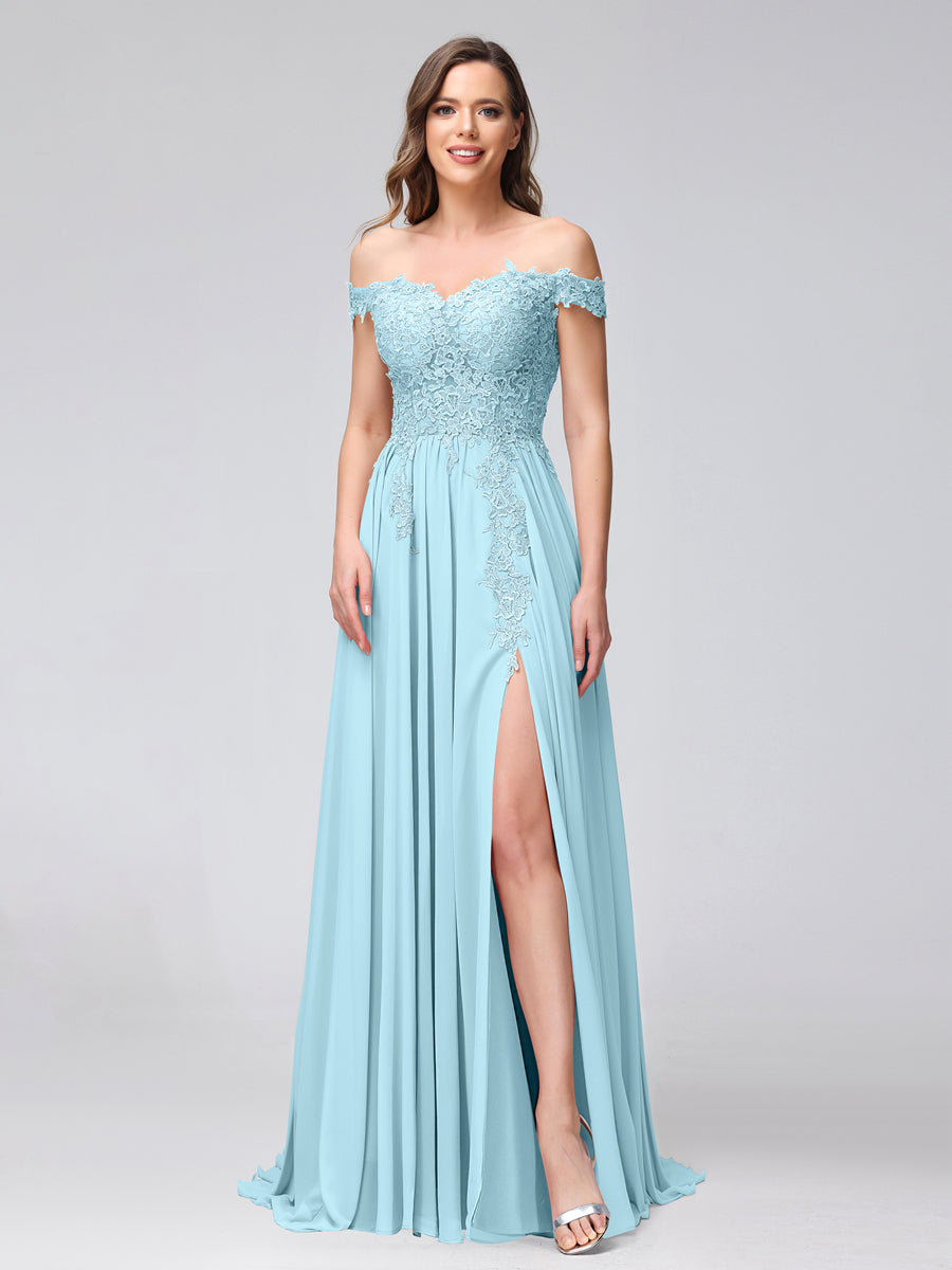 Kerensa Sky Blue back view bridesmaid dress