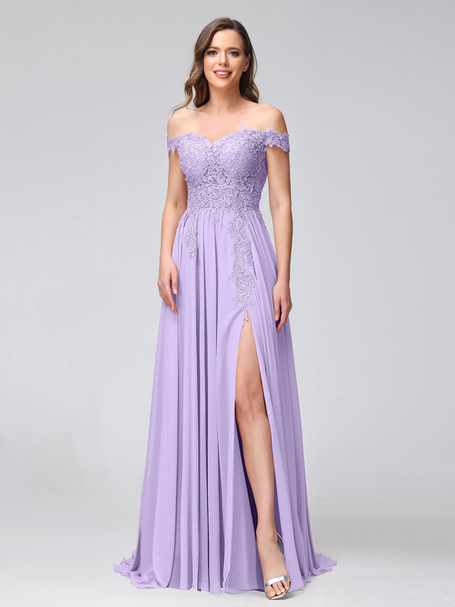 Kerensa Lilac front view bridesmaid dress