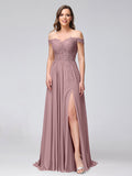 Kerensa Mauve front view bridesmaid dress