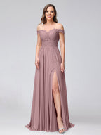 Kerensa Mauve front view bridesmaid dress