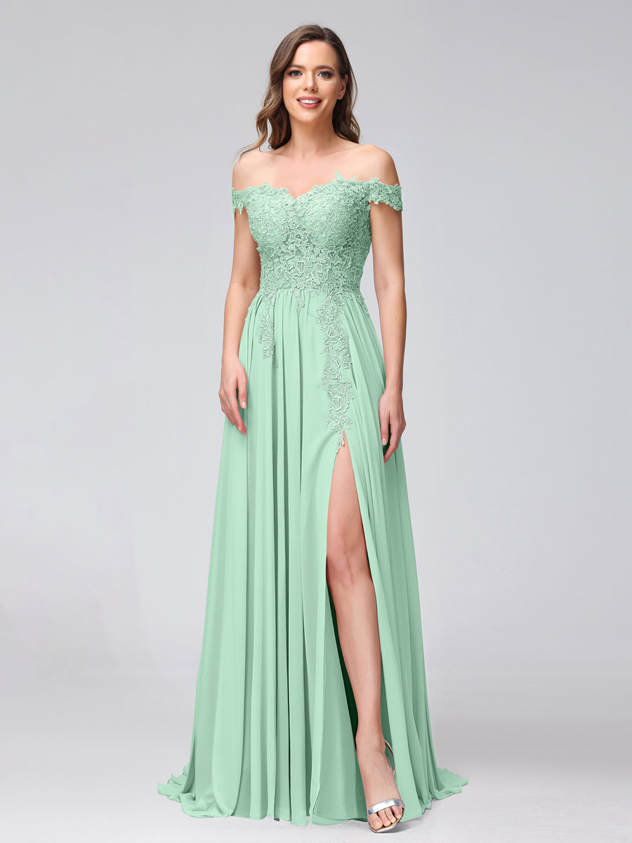 Kerensa Mint Green front view bridesmaid dress